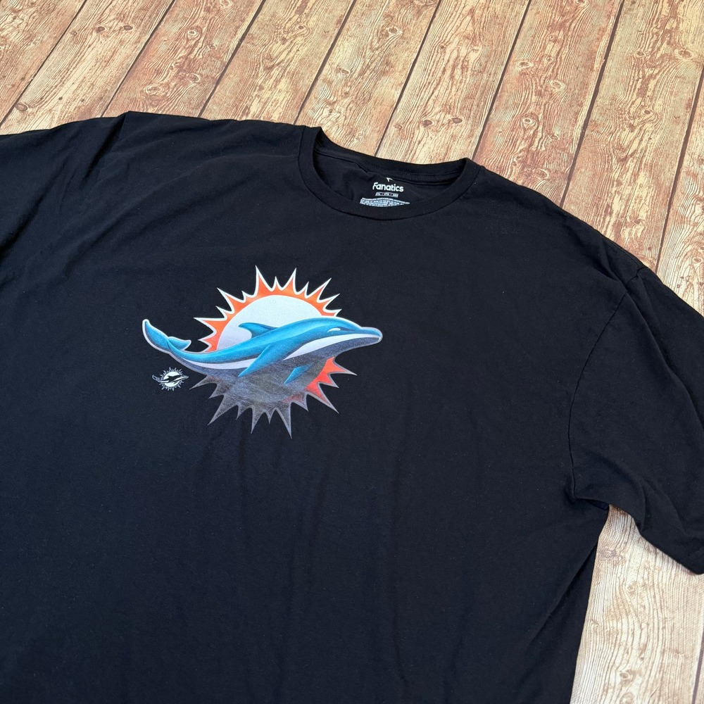Fanatics Miami Dolphins T Shirt Mens 2XL Black Brenan 19 Graphic Tee